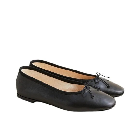 J. Crew Shoes - J. Crew Leather Zoe Ballet Flats Black Style AY953 Size 8
